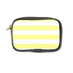 Horizontal Stripes - White and Pastel Yellow Coin Purse