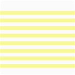 Horizontal Stripes - White and Pastel Yellow Collage 8  x 10 