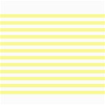 Horizontal Stripes - White and Pastel Yellow Collage 11  x 14 