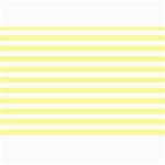 Horizontal Stripes - White and Pastel Yellow Collage 12  x 18 