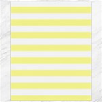 Horizontal Stripes - White and Pastel Yellow Canvas 11  x 14 