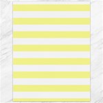 Horizontal Stripes - White and Pastel Yellow Canvas 12  x 16 