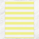 Horizontal Stripes - White and Pastel Yellow Canvas 18  x 24 