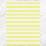 Horizontal Stripes - White and Pastel Yellow Canvas 36  x 48 