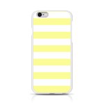 Horizontal Stripes - White and Pastel Yellow Apple iPhone 6/6S Silicone Case (Transparent)