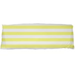 Horizontal Stripes - White and Pastel Yellow Body Pillow Case (Dakimakura) (One Side)
