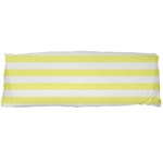 Horizontal Stripes - White and Pastel Yellow Body Pillow Case Dakimakura (Two Sides)