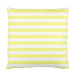 Horizontal Stripes - White and Pastel Yellow Standard Cushion Case (One Side)