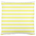 Horizontal Stripes - White and Pastel Yellow Standard Flano Cushion Case (Two Sides)