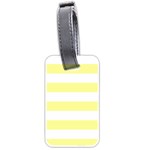 Horizontal Stripes - White and Pastel Yellow Luggage Tag (Two Sides)