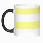 Horizontal Stripes - White and Pastel Yellow Morph Mug