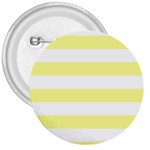 Horizontal Stripes - White and Pastel Yellow 3  Button