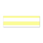 Horizontal Stripes - White and Pastel Yellow Sticker Bumper (10 pack)