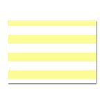 Horizontal Stripes - White and Pastel Yellow Sticker A4 (100 pack)