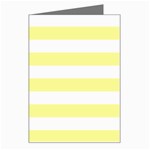 Horizontal Stripes - White and Pastel Yellow Greeting Card