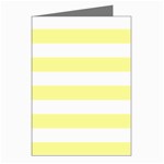 Horizontal Stripes - White and Pastel Yellow Greeting Cards (Pkg of 8)