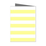 Horizontal Stripes - White and Pastel Yellow Mini Greeting Cards (Pkg of 8)