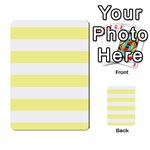 Horizontal Stripes - White and Pastel Yellow Multi-purpose Cards (Rectangle)