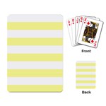Horizontal Stripes - White and Pastel Yellow Playing Cards Single Design