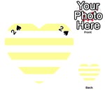 Horizontal Stripes - White and Pastel Yellow Playing Cards 54 (Heart)