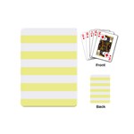 Horizontal Stripes - White and Pastel Yellow Playing Cards (Mini)