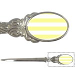 Horizontal Stripes - White and Pastel Yellow Letter Opener