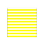 Horizontal Stripes - White and Yellow Satin Bandana Scarf