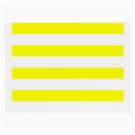 Horizontal Stripes - White and Yellow Large Glasses Cloth