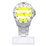 Horizontal Stripes - White and Yellow Nurses Watch
