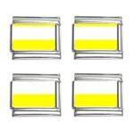 Horizontal Stripes - White and Yellow 9mm Italian Charm (4 pack)