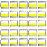 Horizontal Stripes - White and Yellow 9mm Italian Charm (25 pack)