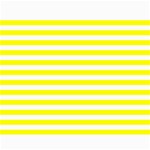 Horizontal Stripes - White and Yellow Collage 11  x 14 