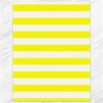 Horizontal Stripes - White and Yellow Canvas 12  x 16 