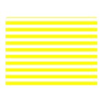 Horizontal Stripes - White and Yellow Double Sided Flano Blanket (Mini)