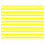 Horizontal Stripes - White and Yellow Double Sided Flano Blanket (Medium)