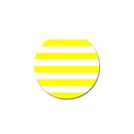 Horizontal Stripes - White and Yellow Golf Ball Marker (10 pack)