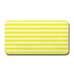 Horizontal Stripes - White and Yellow Medium Bar Mat