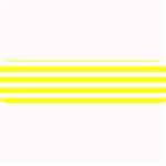 Horizontal Stripes - White and Yellow Medium Bar Mat