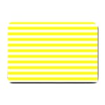 Horizontal Stripes - White and Yellow Small Doormat
