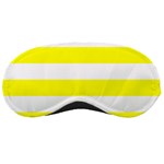 Horizontal Stripes - White and Yellow Sleeping Mask
