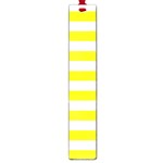 Horizontal Stripes - White and Yellow Large Book Mark