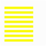 Horizontal Stripes - White and Yellow Small Garden Flag (Two Sides)