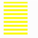 Horizontal Stripes - White and Yellow Large Garden Flag (Two Sides)