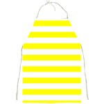 Horizontal Stripes - White and Yellow Full Print Apron