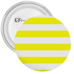 Horizontal Stripes - White and Yellow 3  Button
