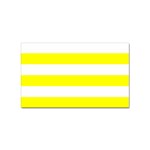 Horizontal Stripes - White and Yellow Sticker (Rectangular)