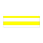 Horizontal Stripes - White and Yellow Sticker Bumper (10 pack)