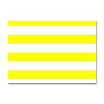 Horizontal Stripes - White and Yellow Sticker A4 (100 pack)