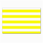 Horizontal Stripes - White and Yellow Postcard 4  x 6 