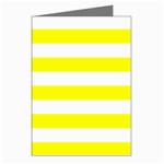 Horizontal Stripes - White and Yellow Greeting Cards (Pkg of 8)